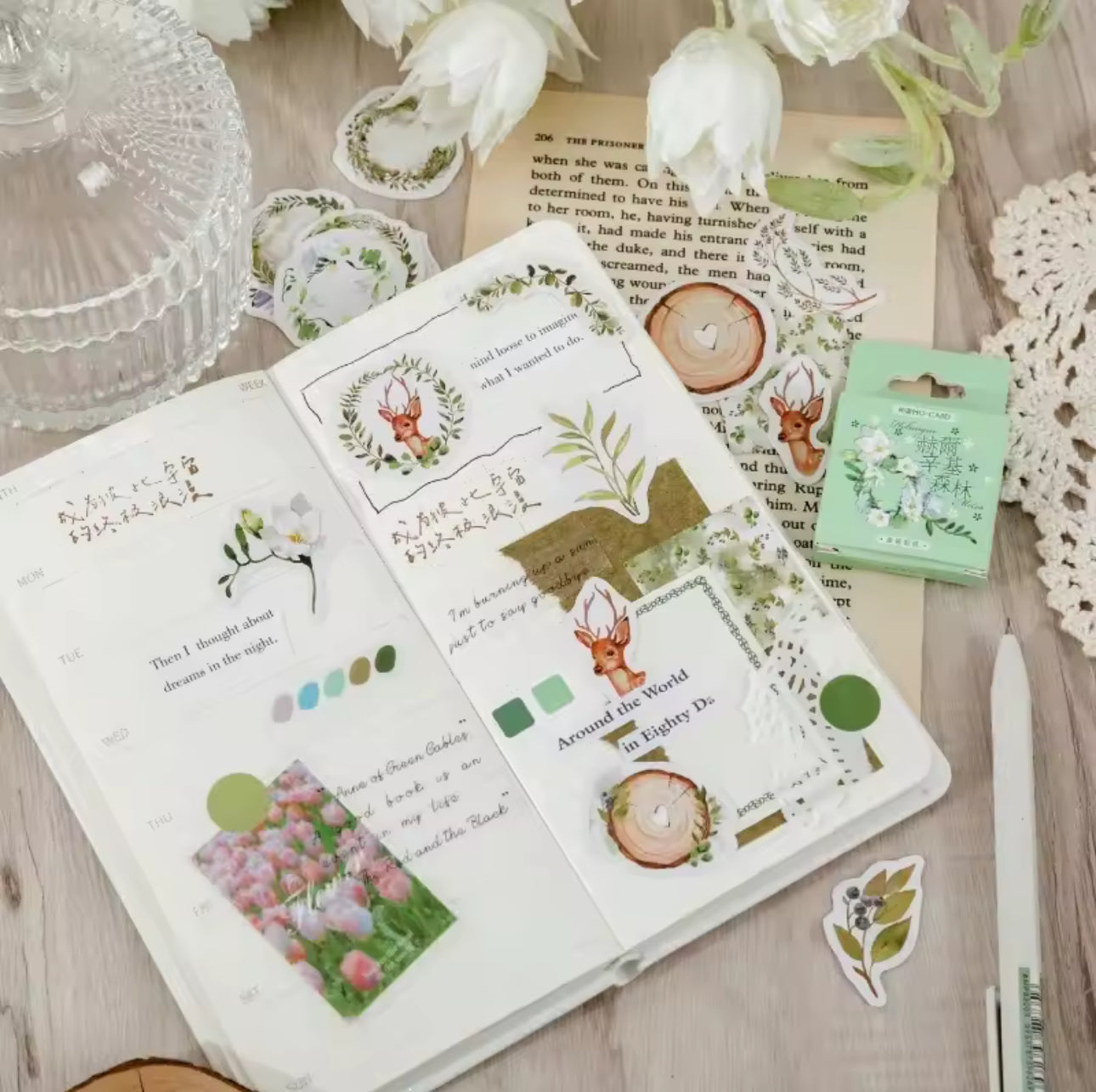 Cajita de Stickers Bosque & venado