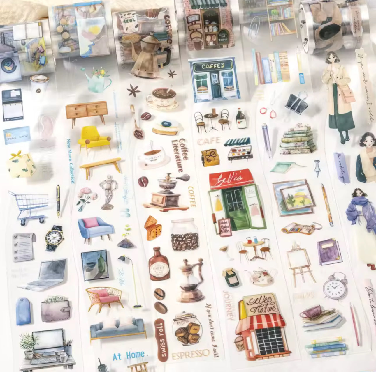 Rollo de stickers Slow Life