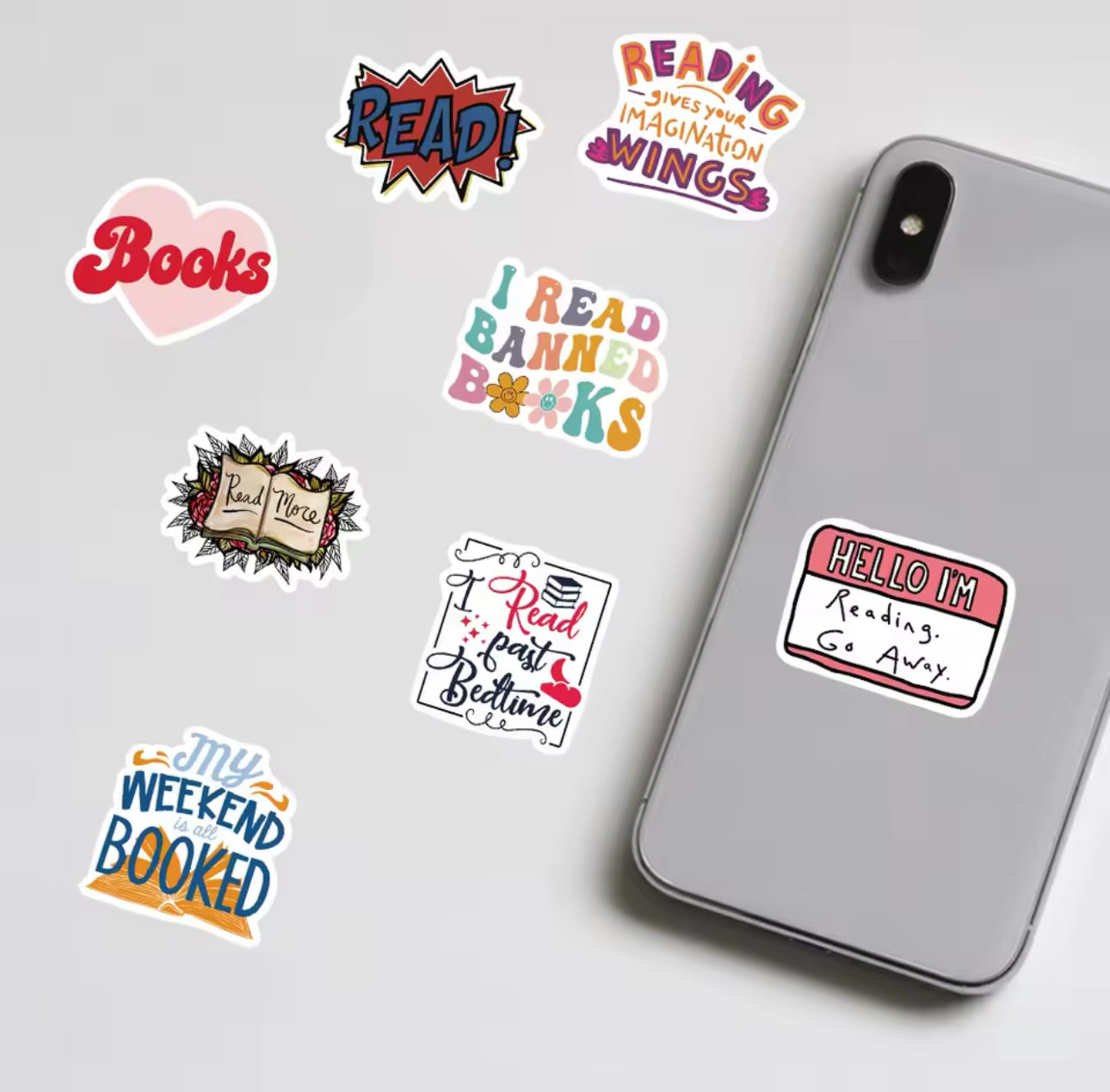 50 Stickers Vinil Lectura