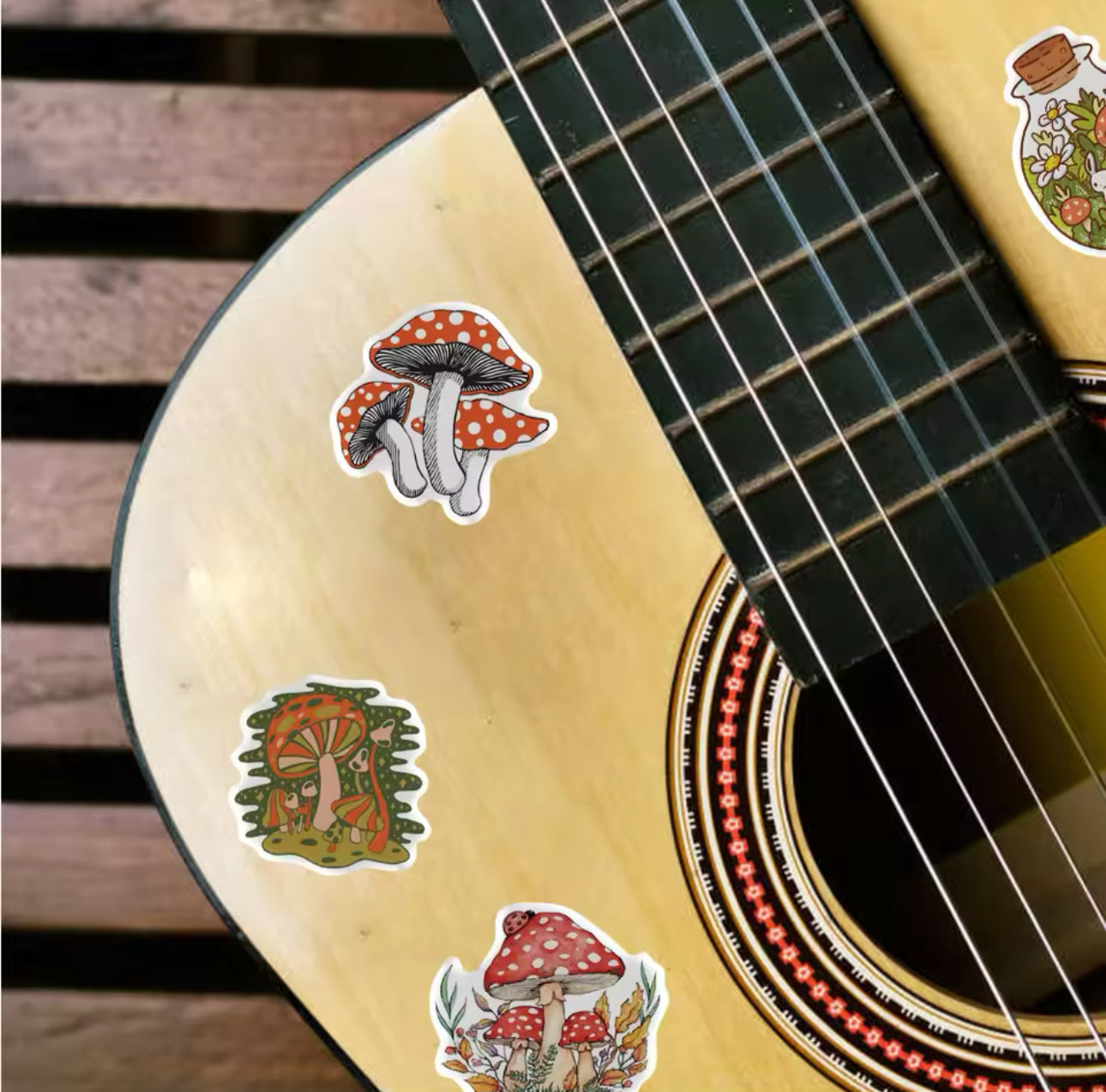 50 Stickers Vinil Hongos