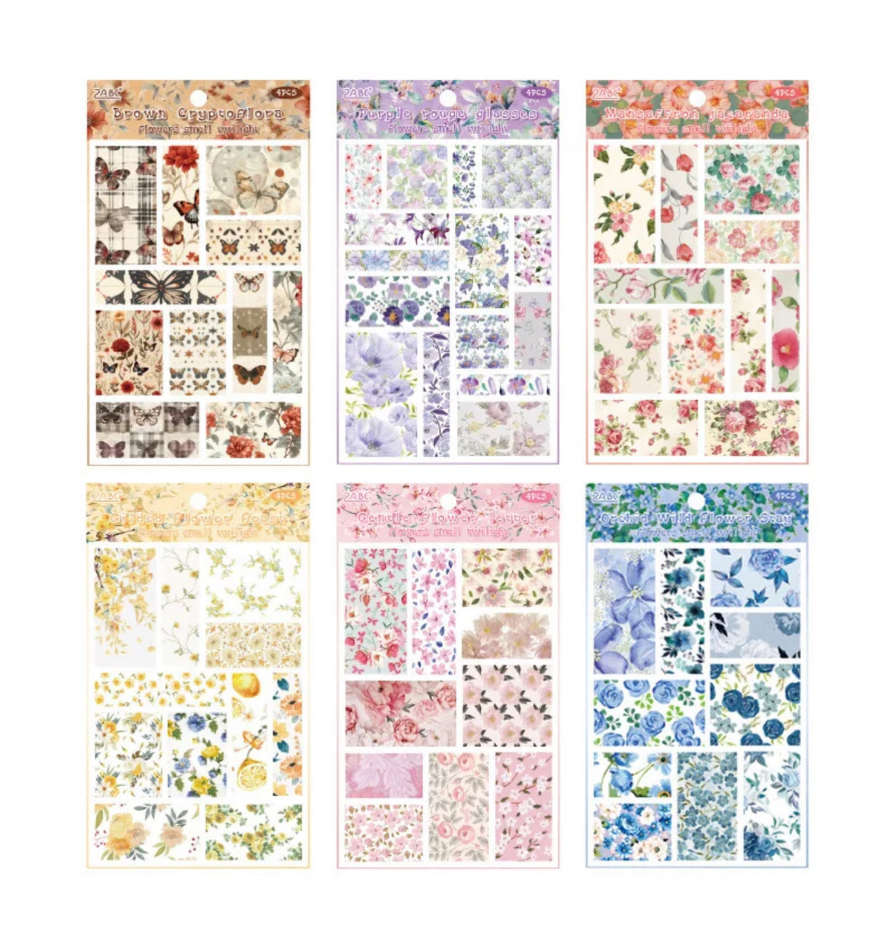 4 Hermosas hojas de Stickers