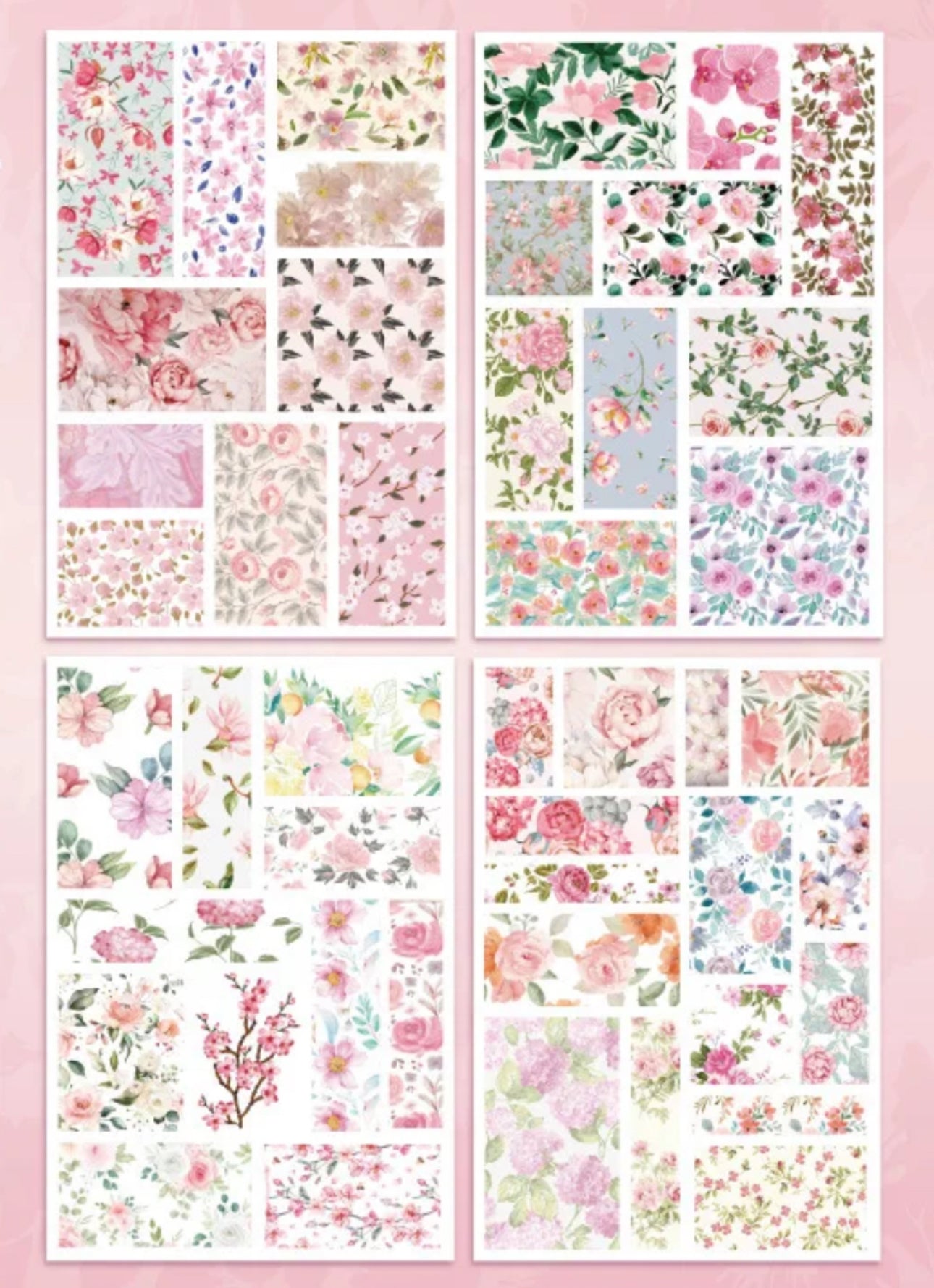 4 Hermosas hojas de Stickers