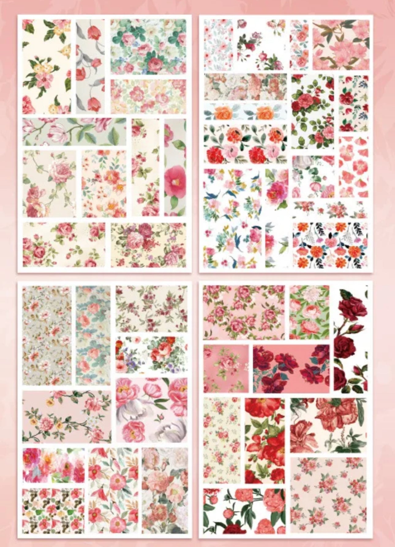 4 Hermosas hojas de Stickers