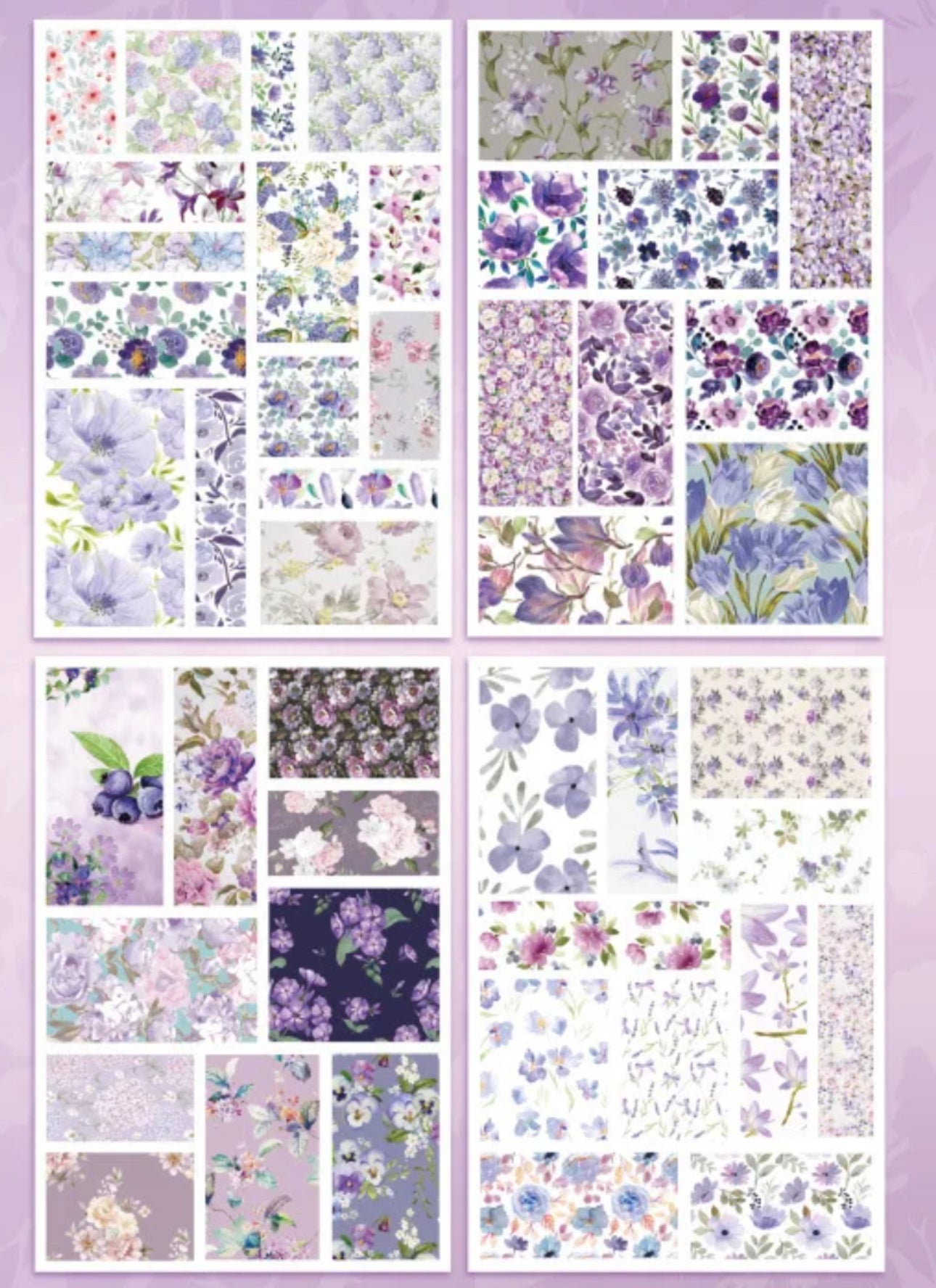 4 Hermosas hojas de Stickers