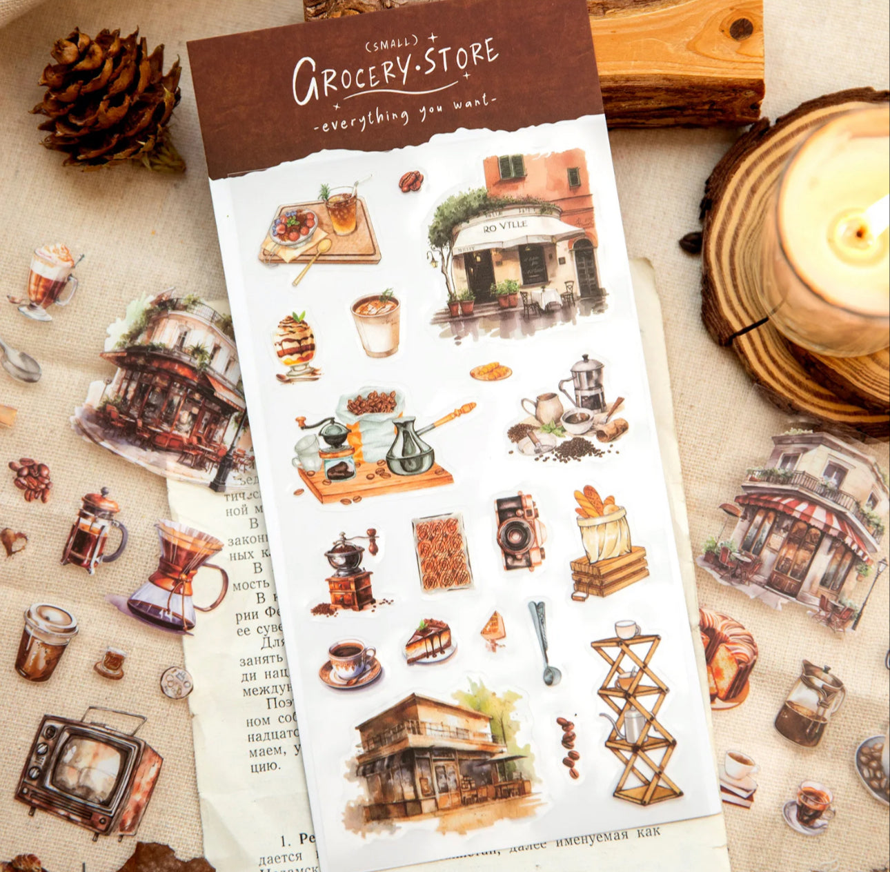 6 Hojas de Stickers Transparentes
