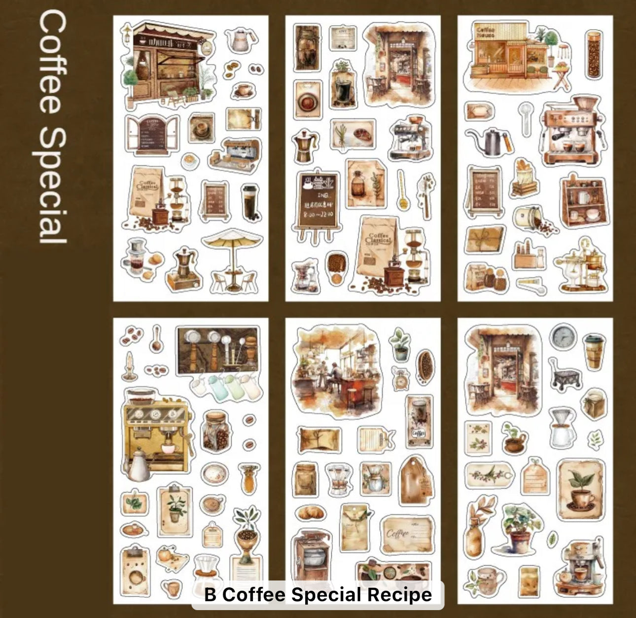 6 Hojas de Stickers Transparentes