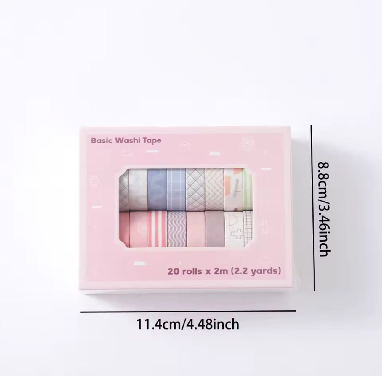 20 Washi Tapes coloridos