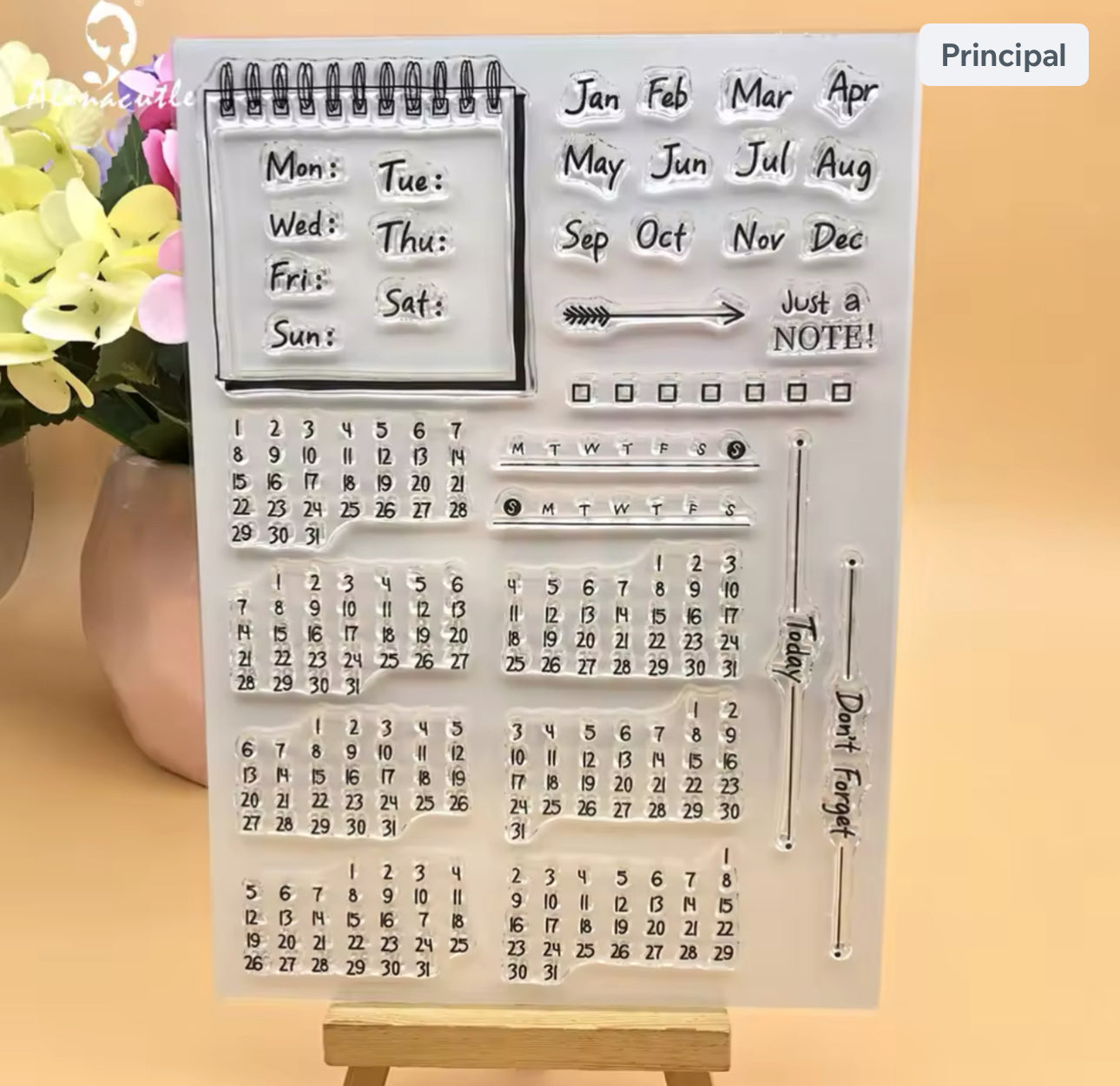 Sellos de Silicon Calendario