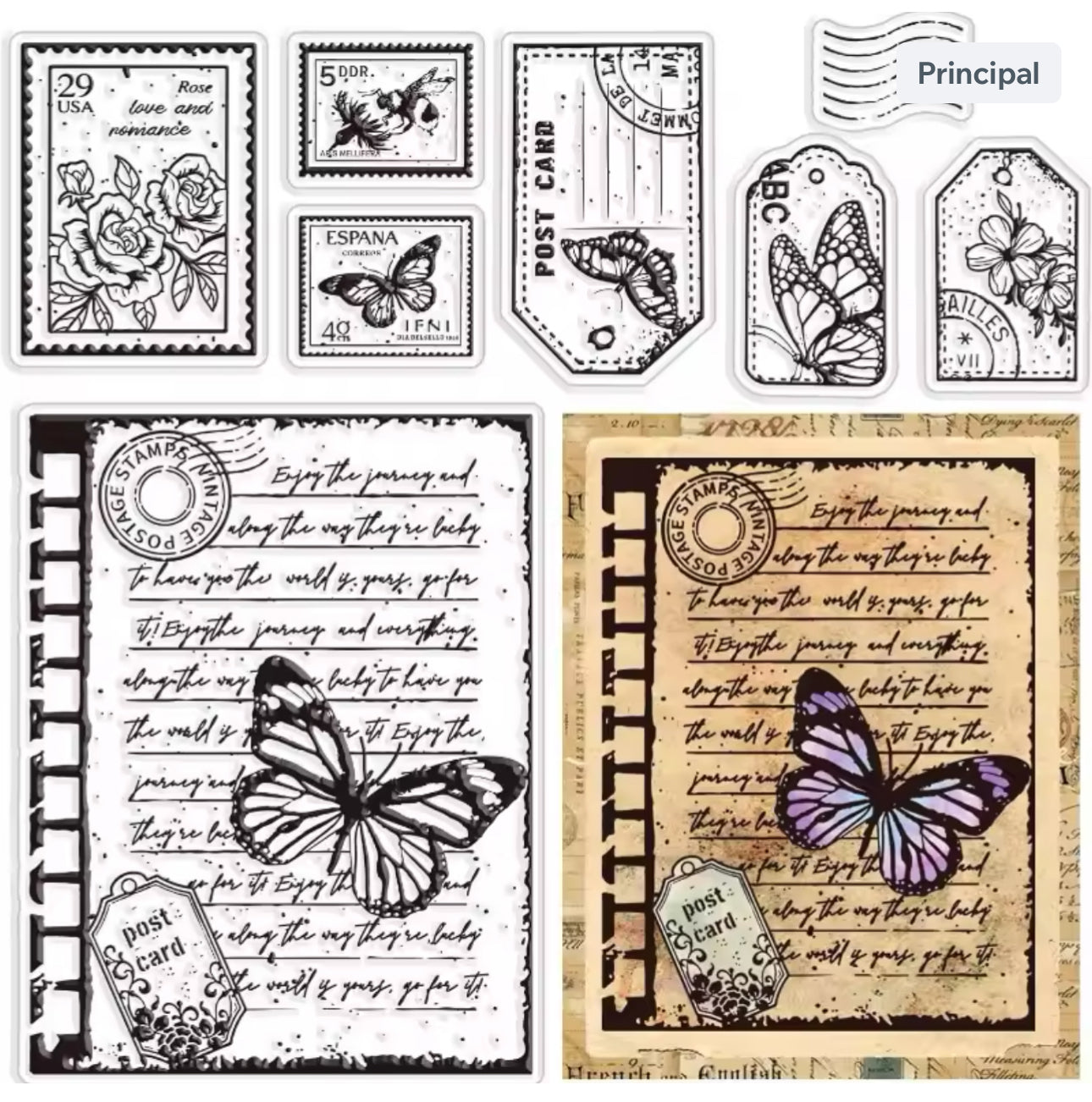 Sellos de Silicon Mariposas & Cartas