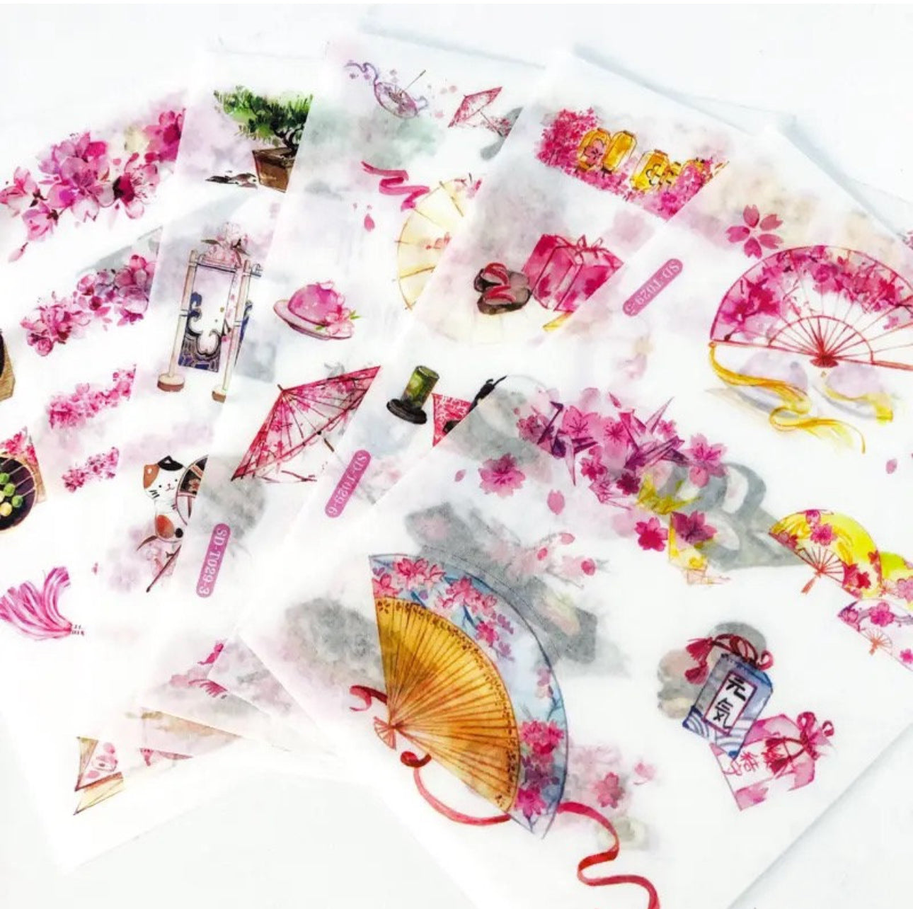 3 & 6 Hojas de Stickers - Papel de Arroz - VARIOS MODELOS A DESCUBRIR