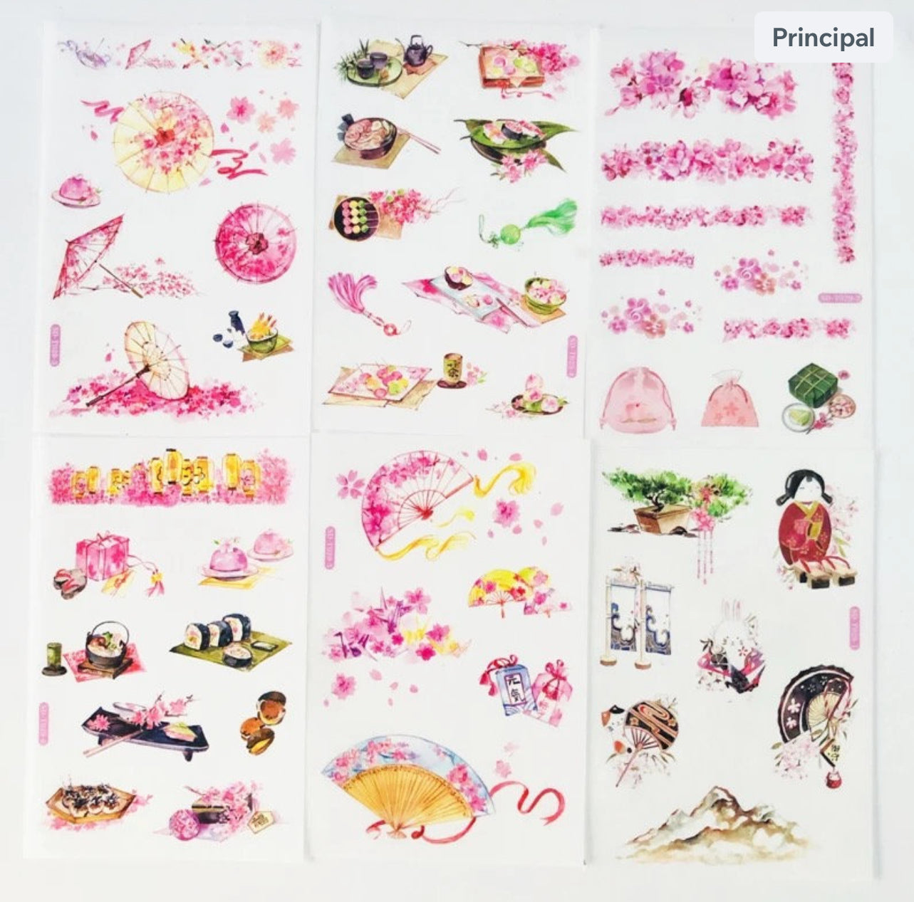 3 & 6 Hojas de Stickers - Papel de Arroz - VARIOS MODELOS A DESCUBRIR
