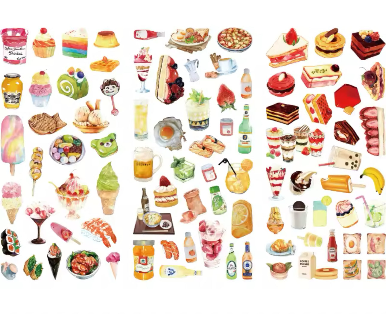 3 & 6 Hojas de Stickers - Papel de Arroz - VARIOS MODELOS A DESCUBRIR
