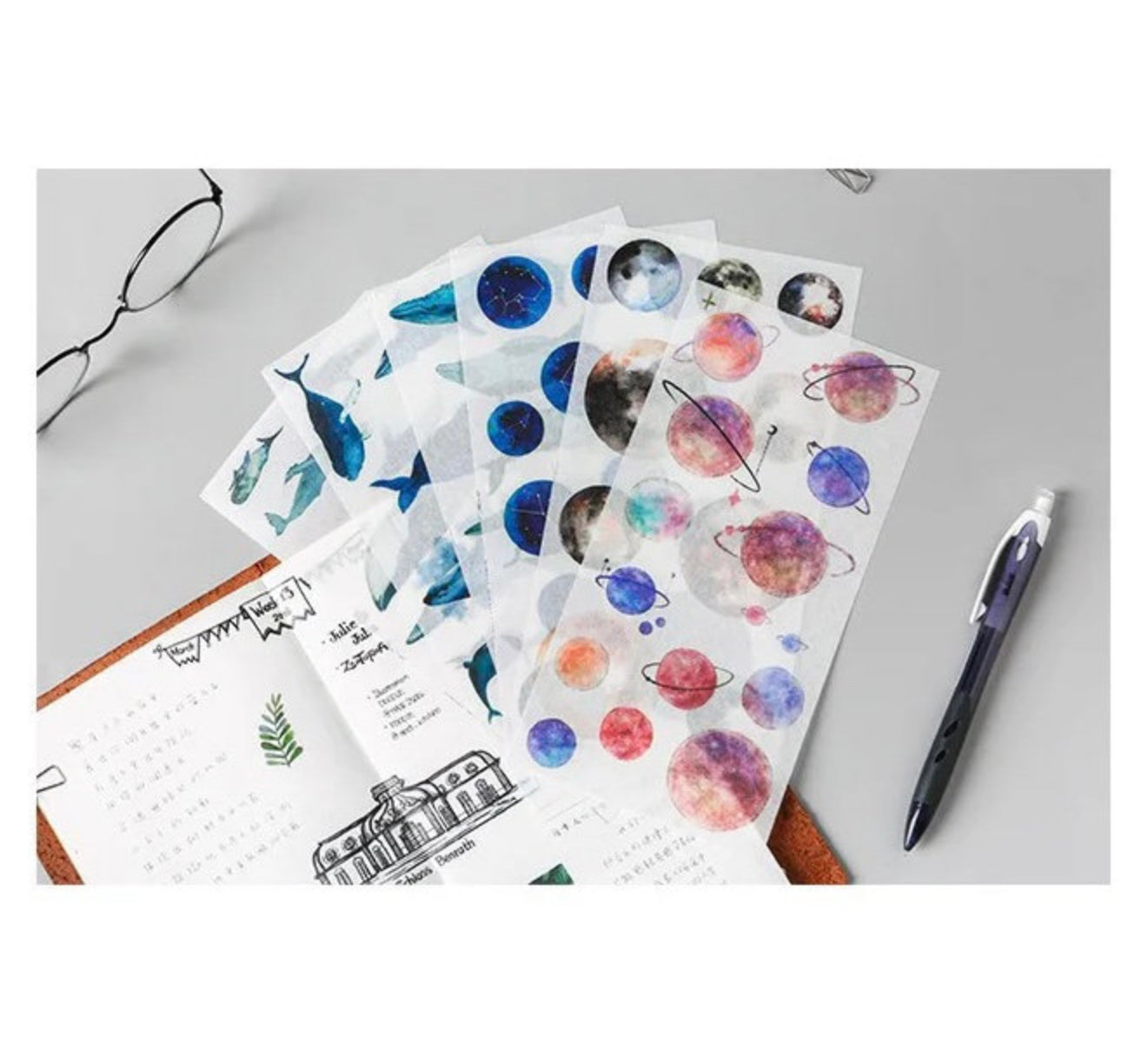 3 & 6 Hojas de Stickers - Papel de Arroz - VARIOS MODELOS A DESCUBRIR