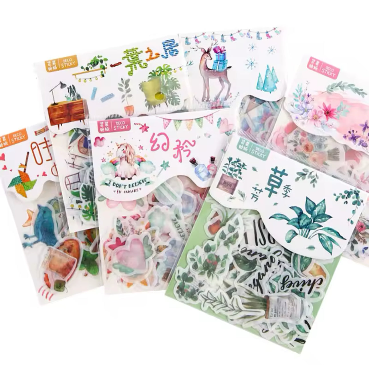 40 Stickers Papel de Arroz VARIOS MODELOS A DESCUBRIR