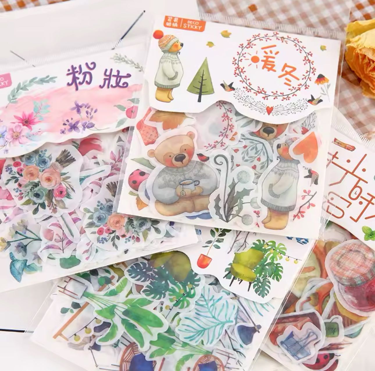 40 Stickers Papel de Arroz VARIOS MODELOS A DESCUBRIR
