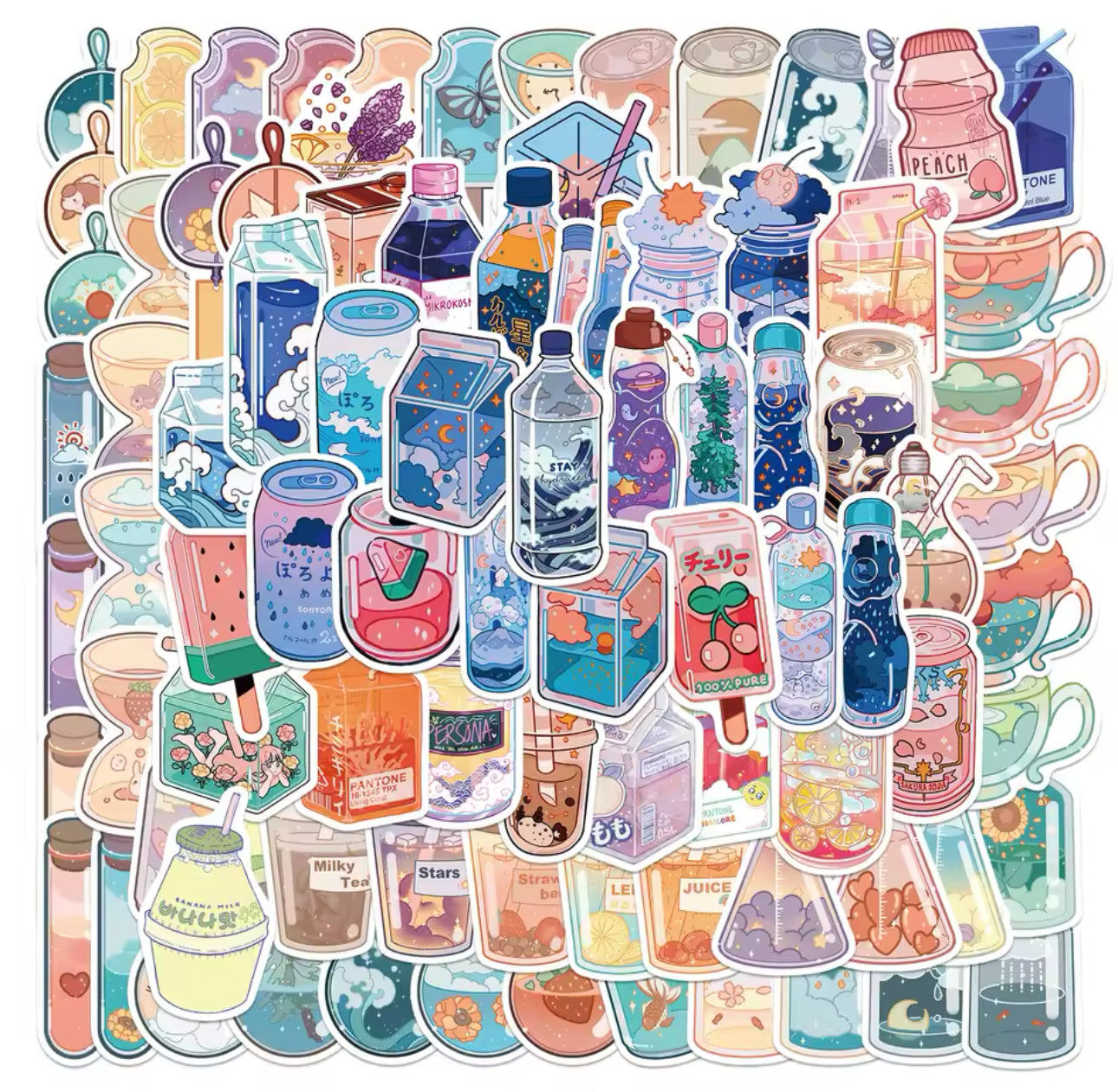 100 Stickers Vinil - Bebidas