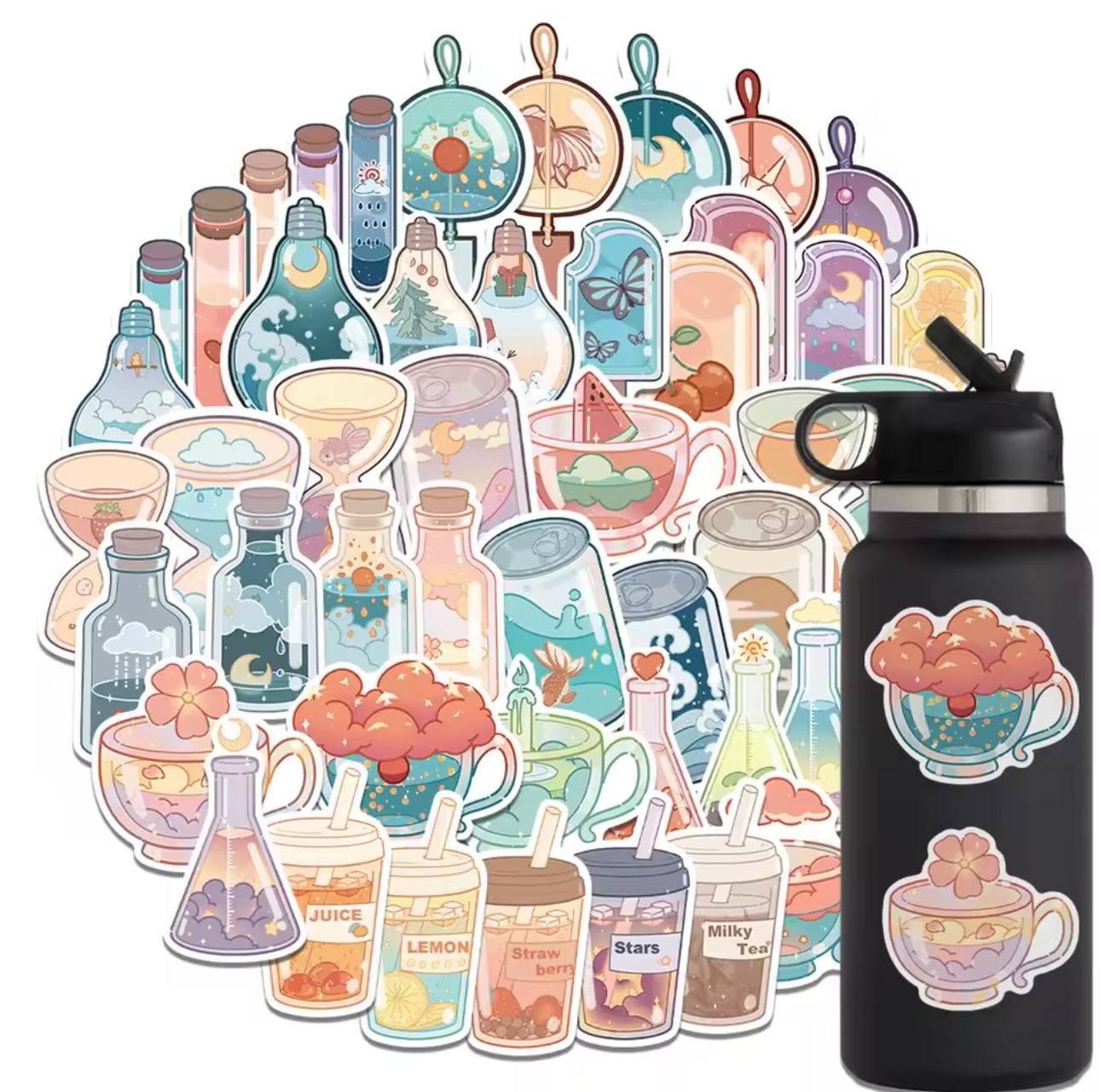 100 Stickers Vinil - Bebidas