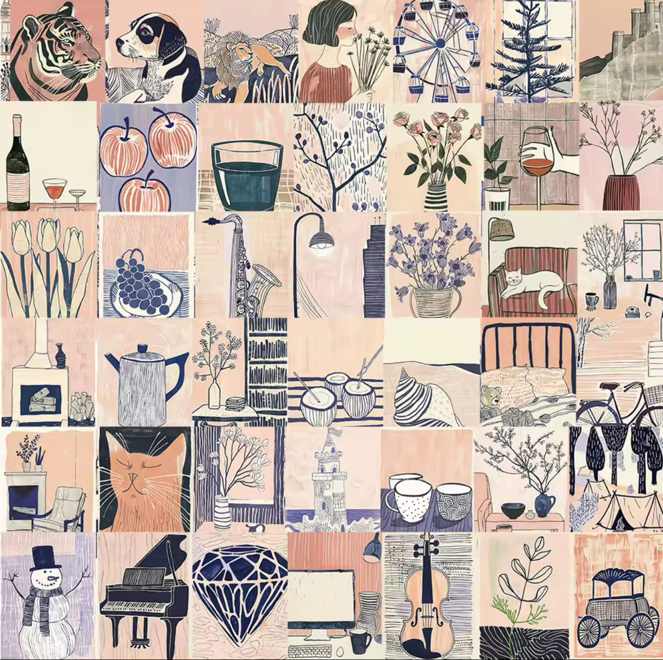55 Stickers Vinil - Dibujos