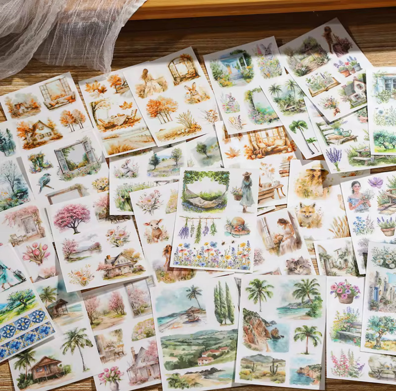 5 Hojas Transfer "Monet and the garden"