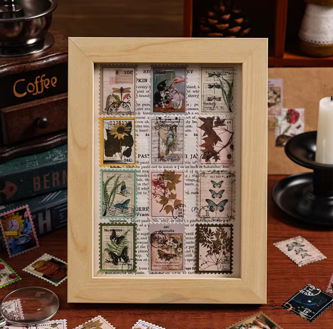 50 Stickers Timbres - Stamp Collector
