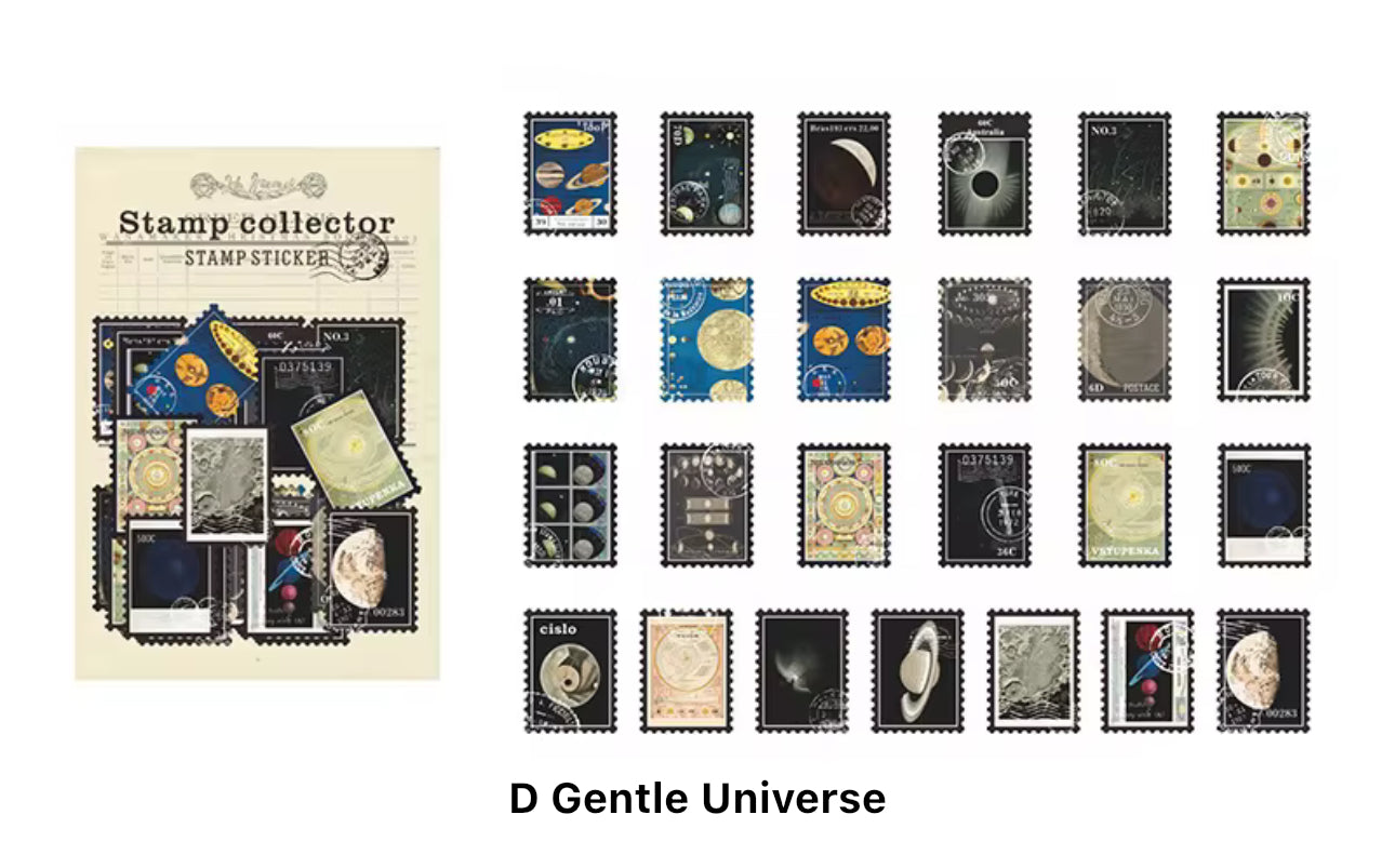 50 Stickers Timbres - Stamp Collector