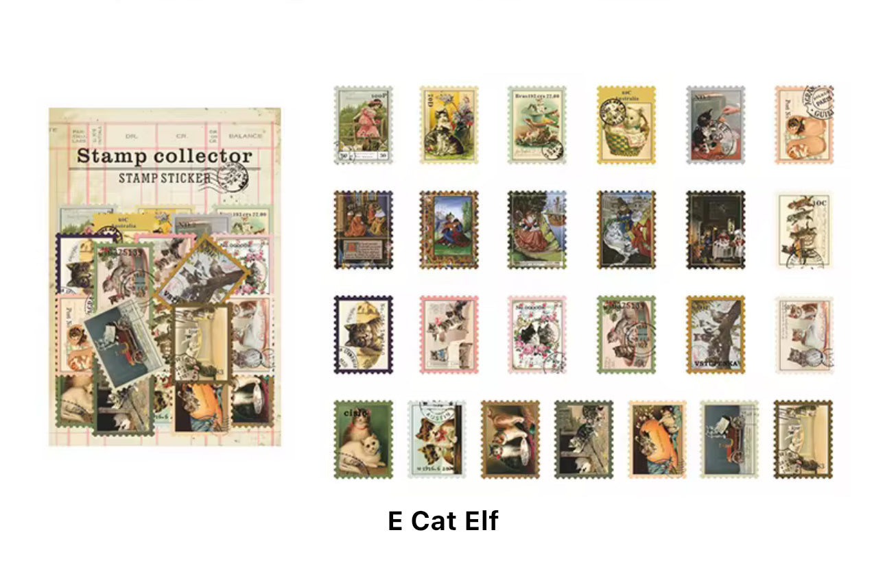 50 Stickers Timbres - Stamp Collector