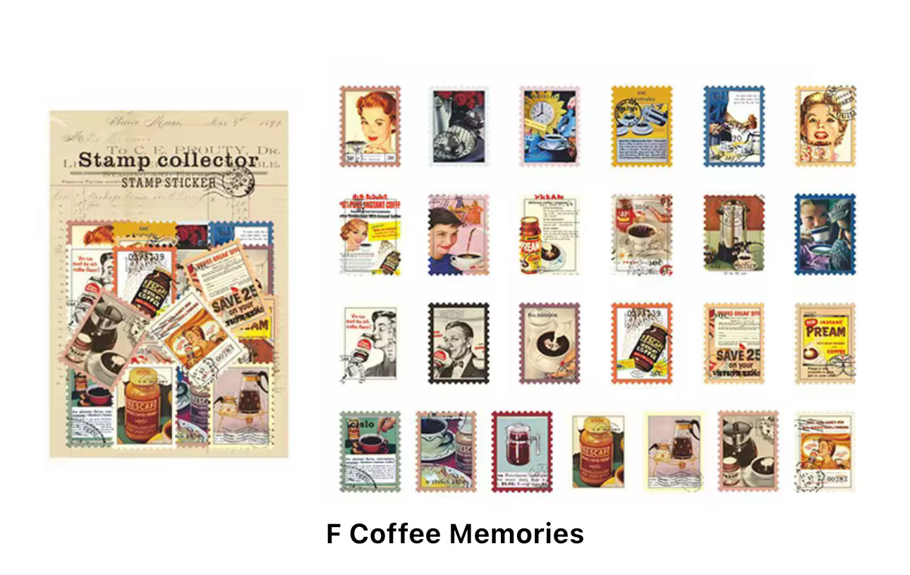 50 Stickers Timbres - Stamp Collector