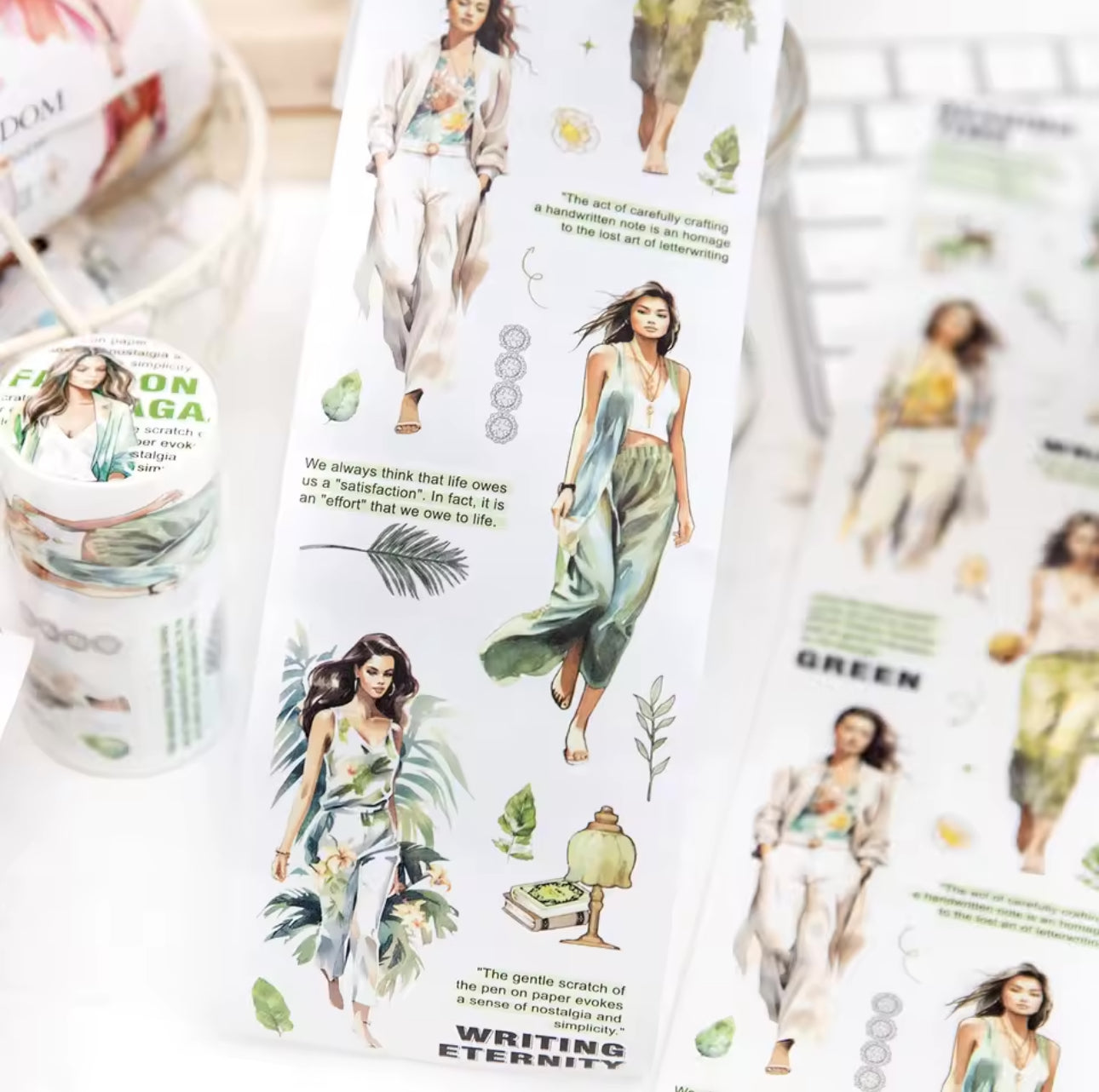 Rollo de Stickers Ancho Mujeres modernas