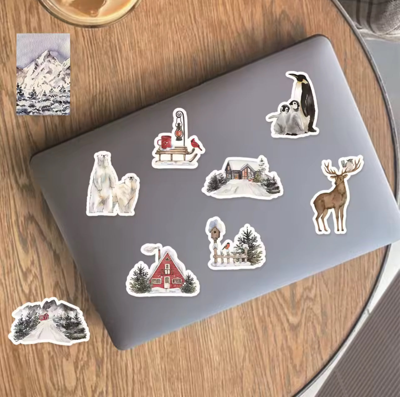 Cajita de 30 Stickers Navideños