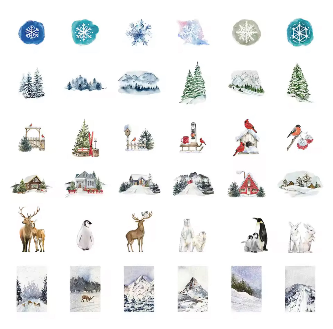 Cajita de 30 Stickers Navideños