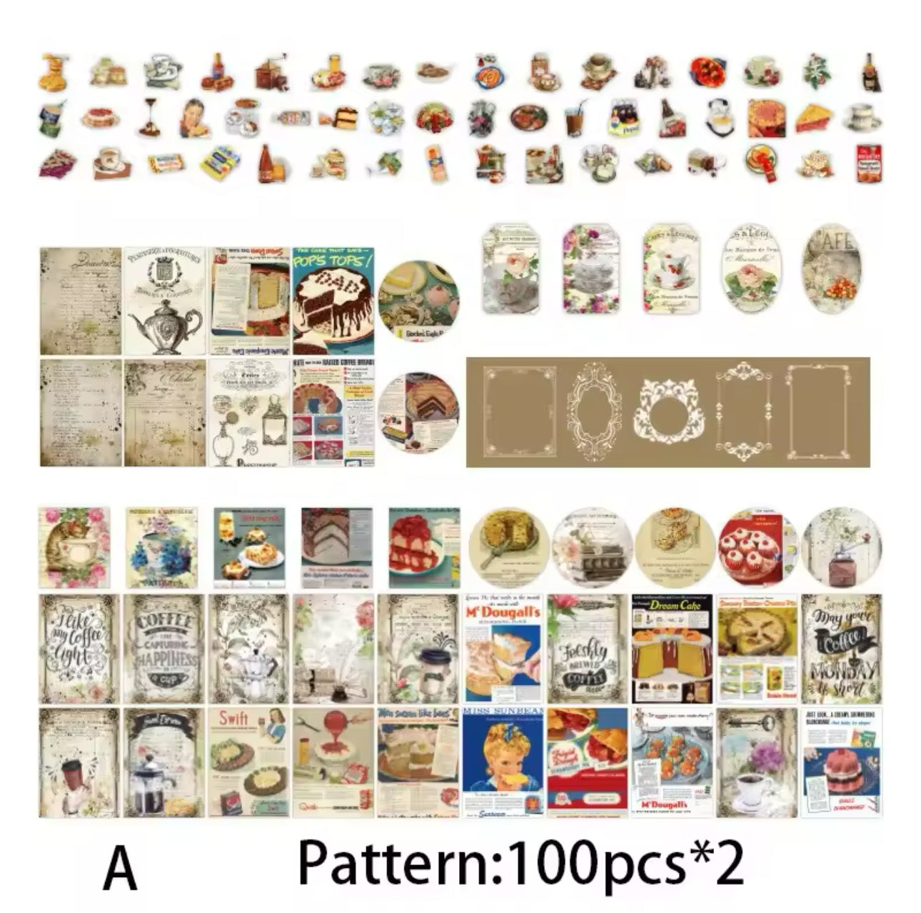 Kit 200 piezas Vintage