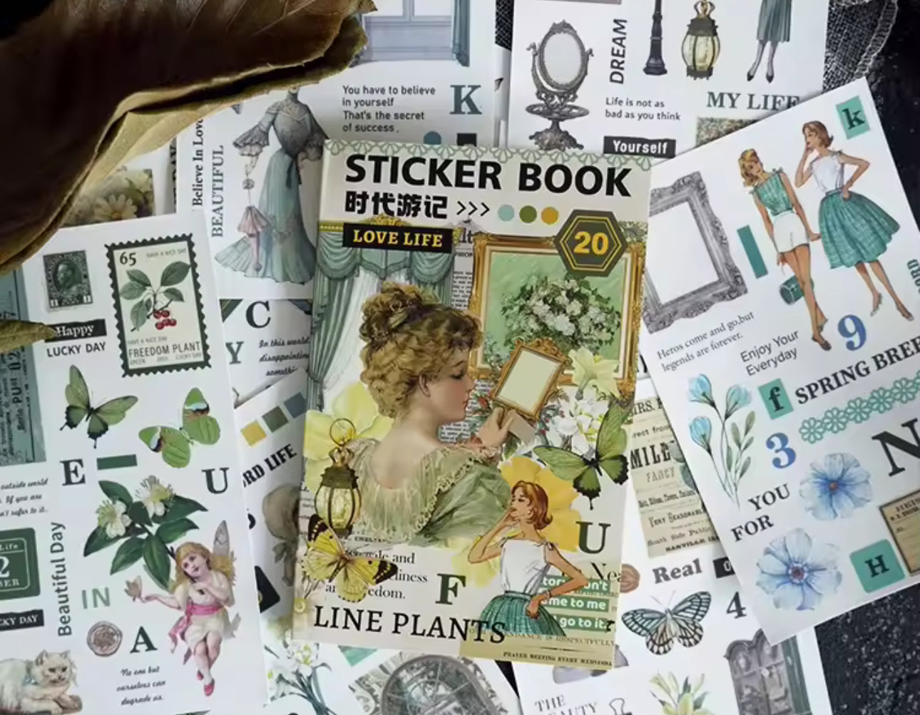Libro de Stickers Vintage - 20 paginas
