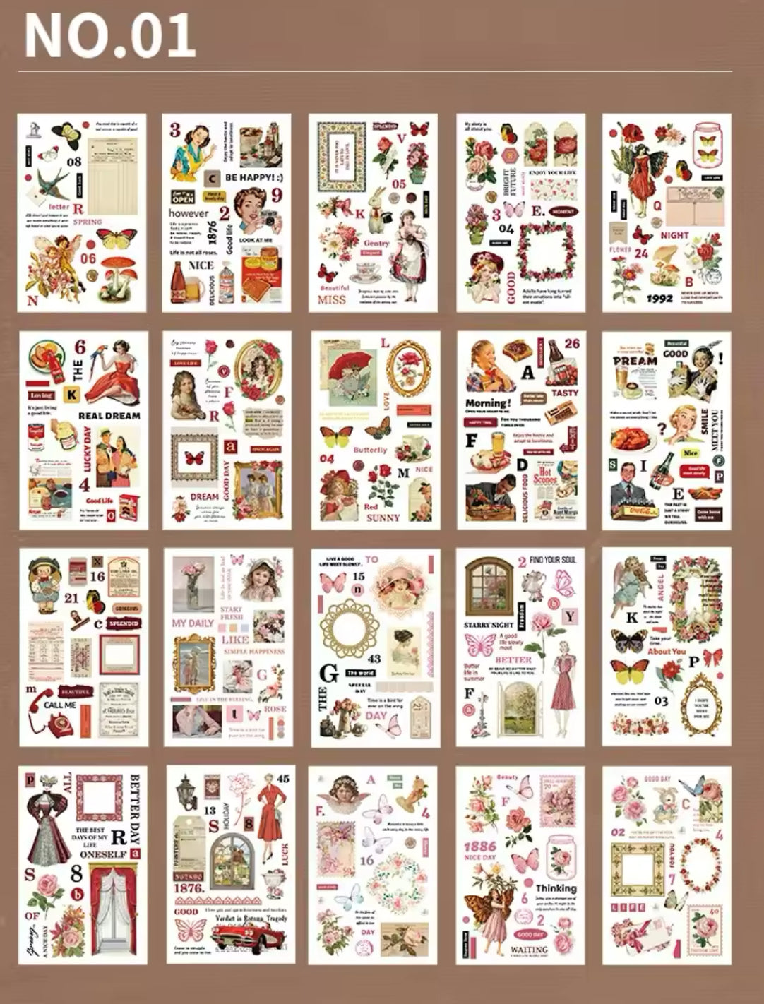 Libro de Stickers Vintage - 20 paginas