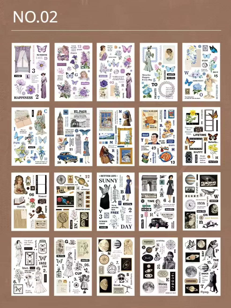 Libro de Stickers Vintage - 20 paginas