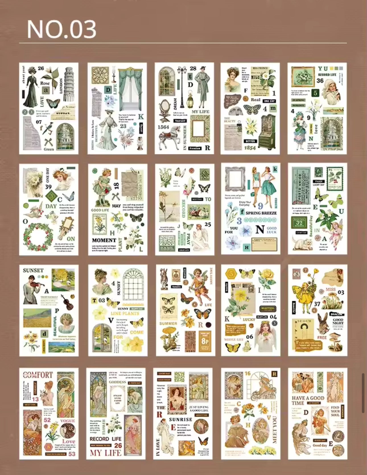 Libro de Stickers Vintage - 20 paginas