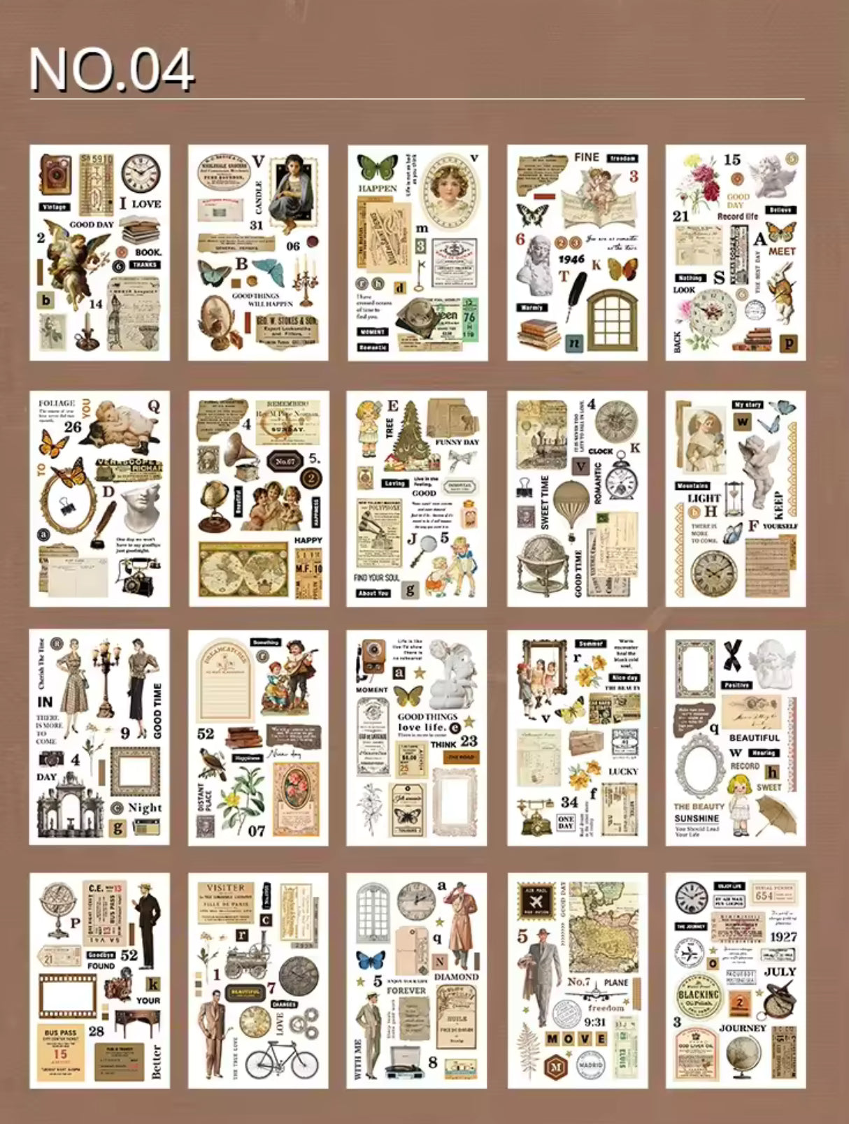 Libro de Stickers Vintage - 20 paginas