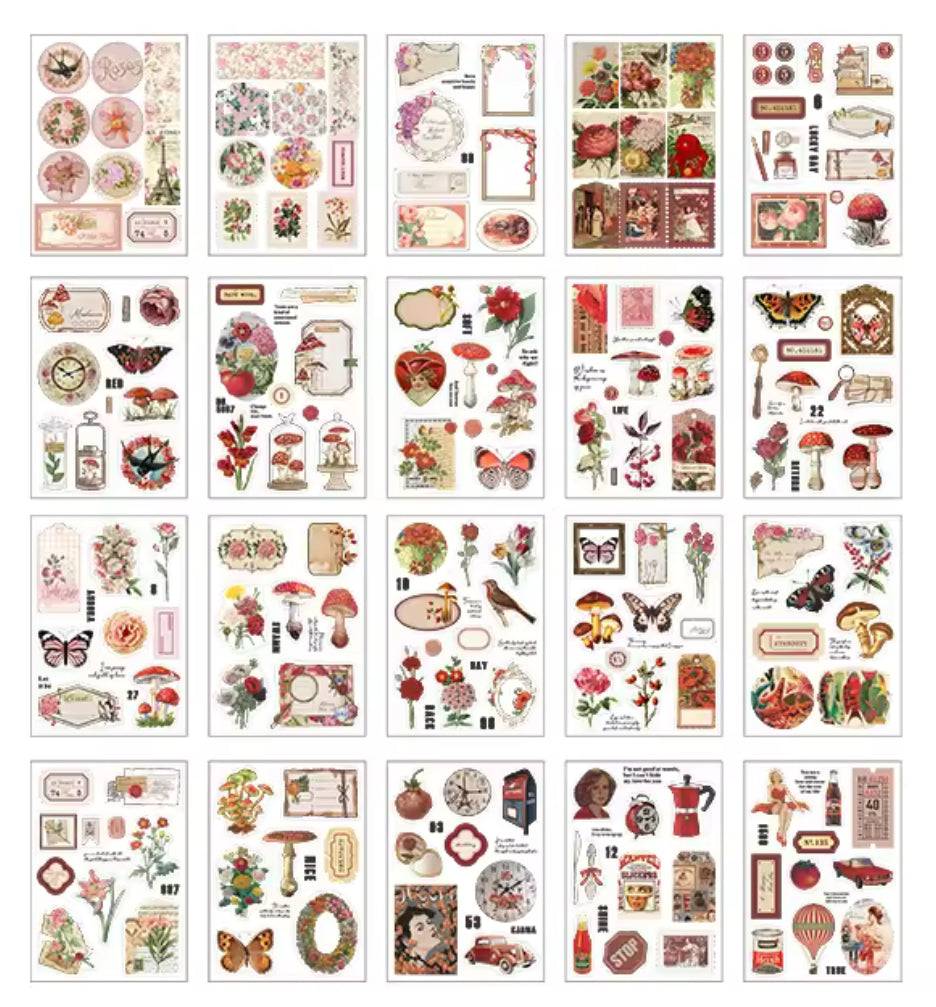 Libro de Stickers Vintage - 20 paginas