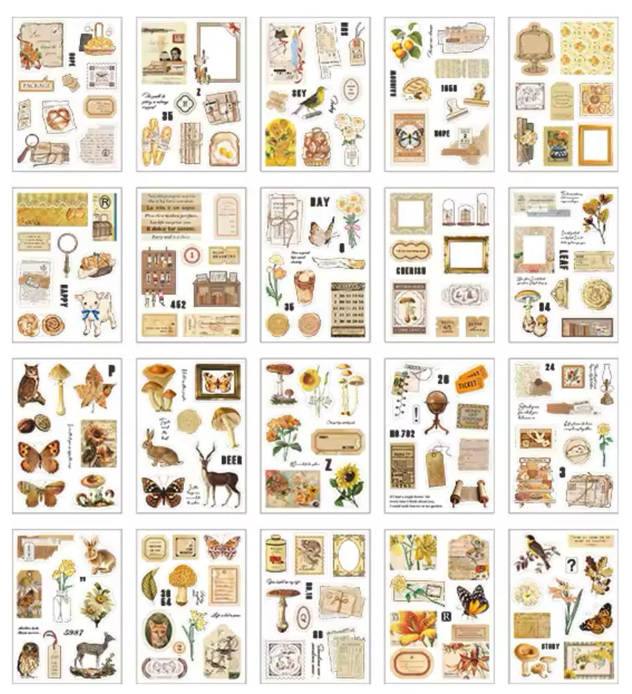 Libro de Stickers Vintage - 20 paginas