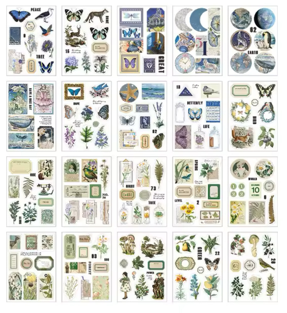 Libro de Stickers Vintage - 20 paginas