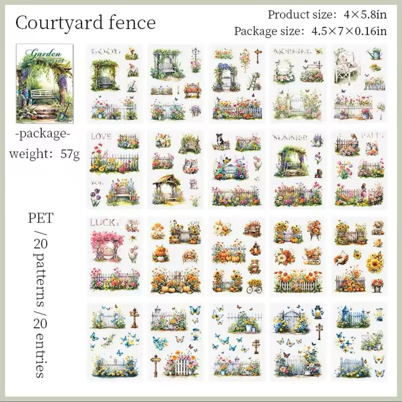 Libro de Stickers Garden - 20 paginas