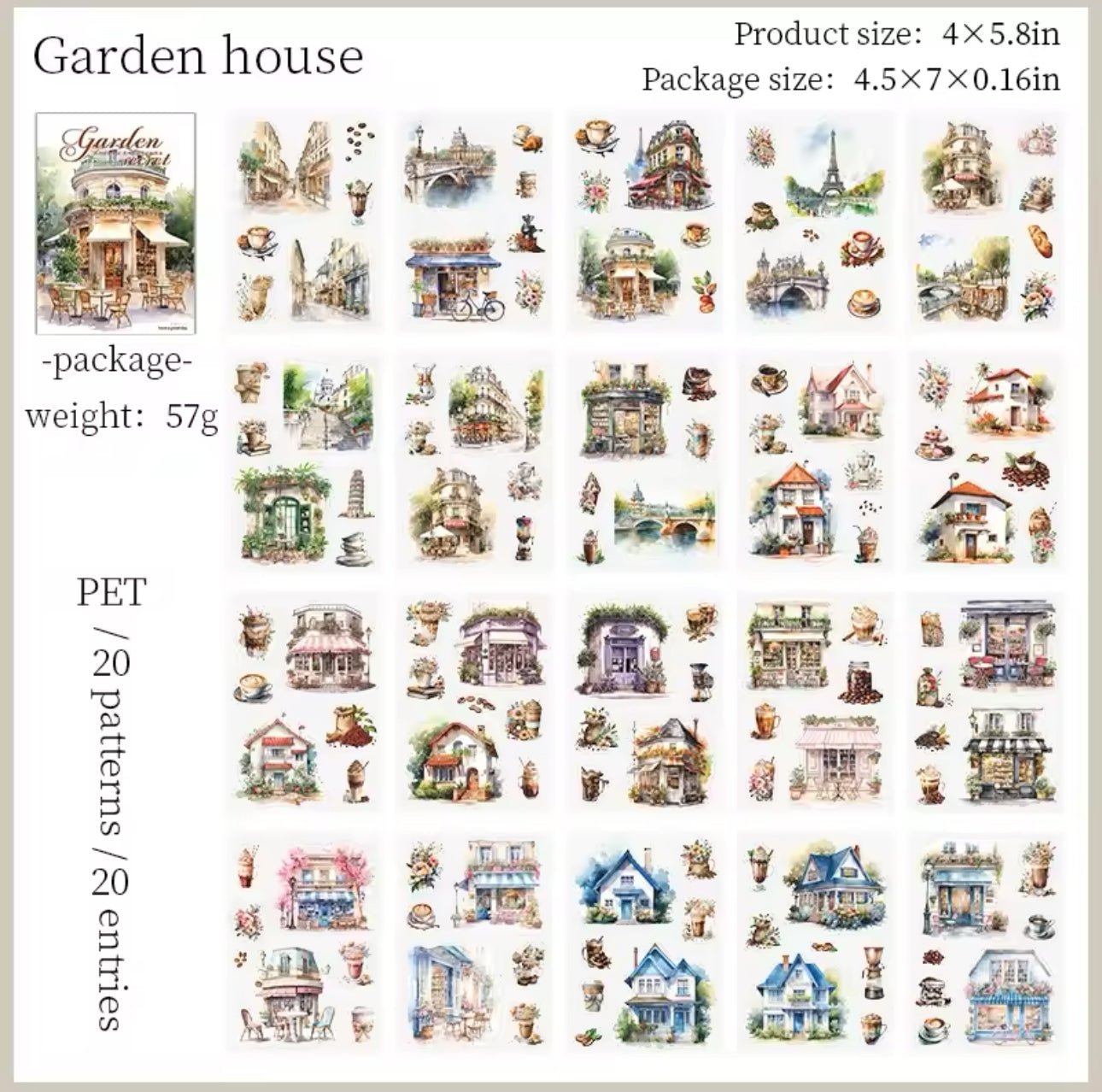 Libro de Stickers Garden - 20 paginas