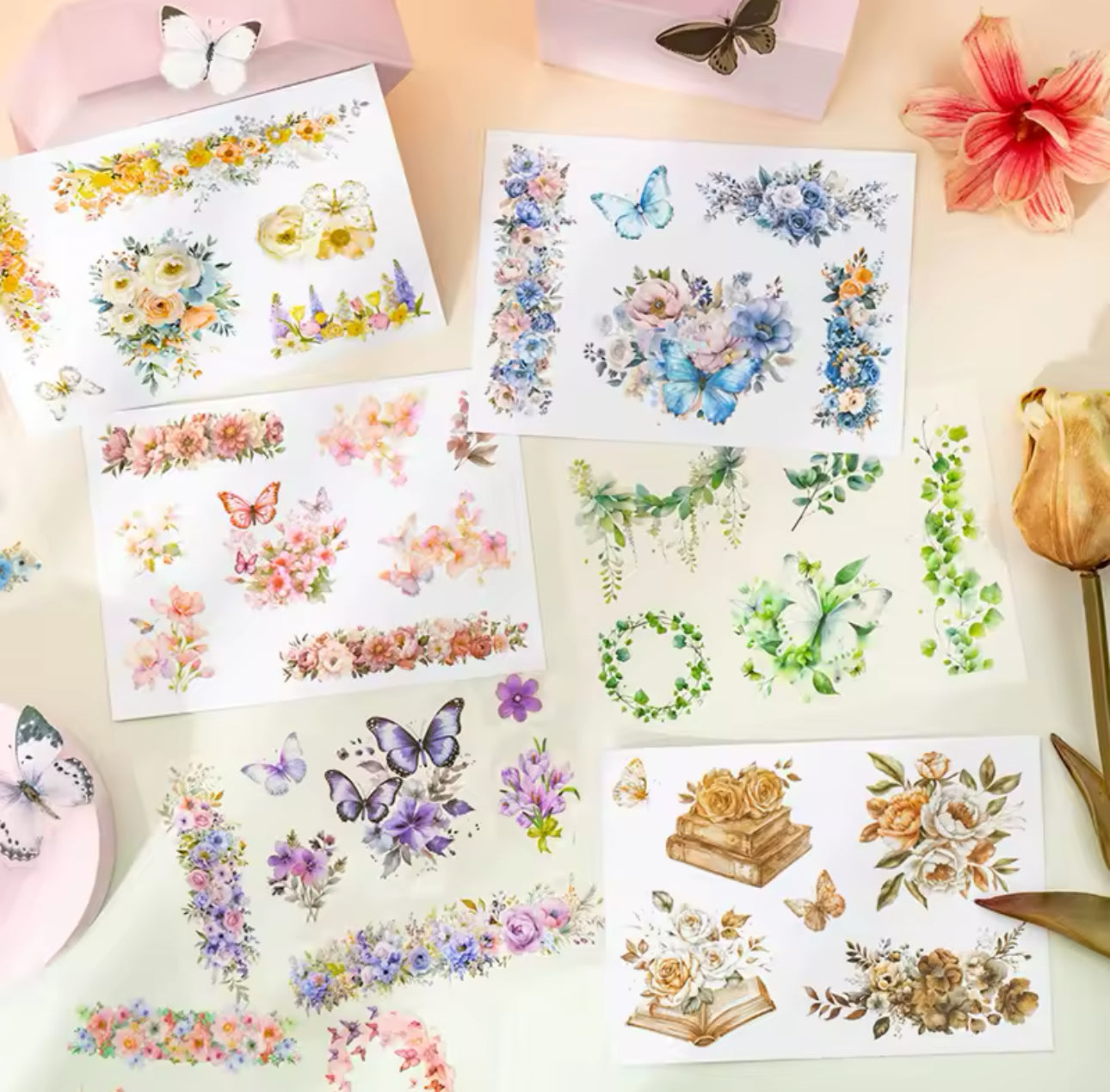 Libro de Stickers Mariposas & Flores - 20 paginas