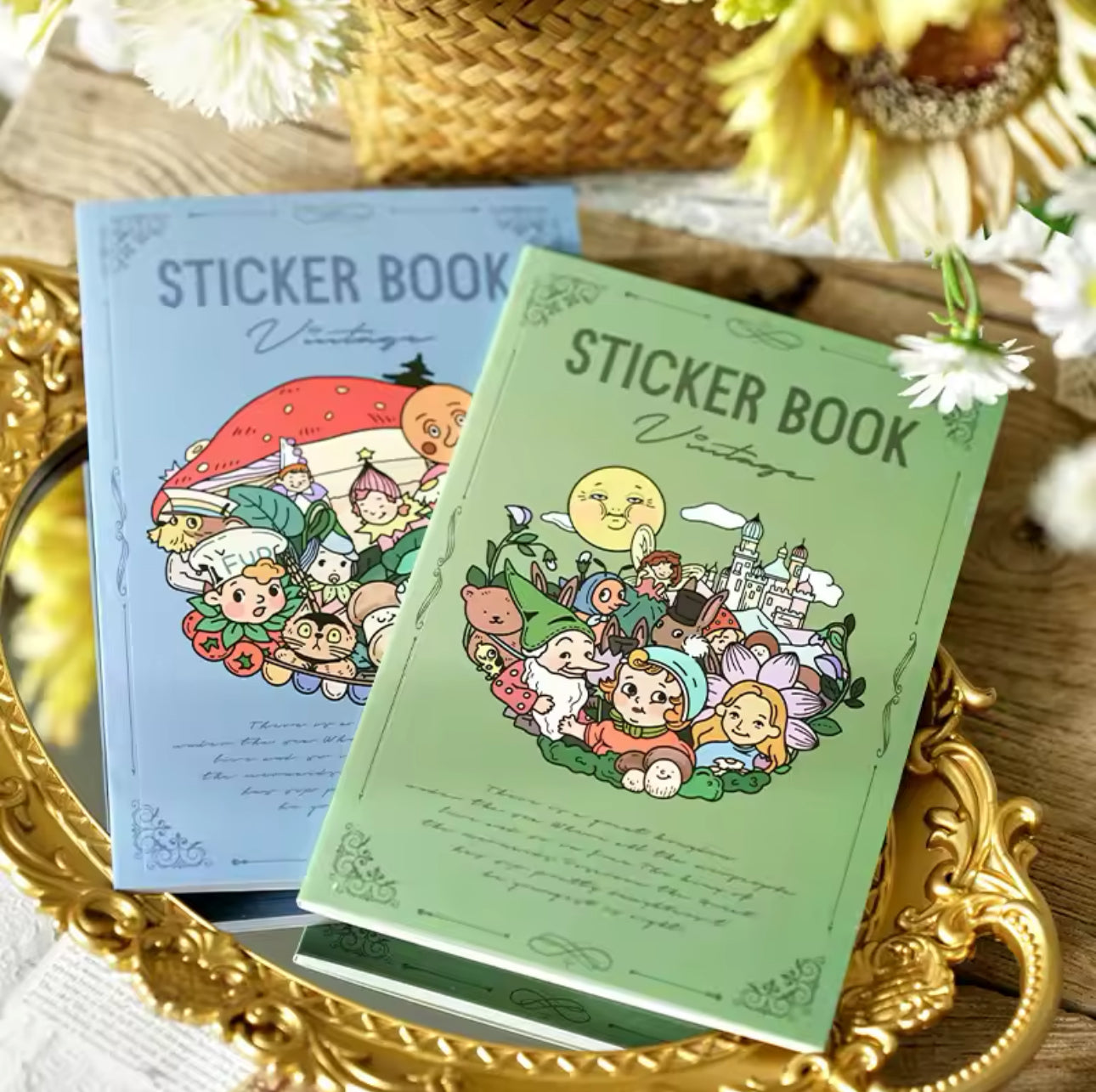 Libro de Stickers Grande Personajes Vintage - 20 paginas