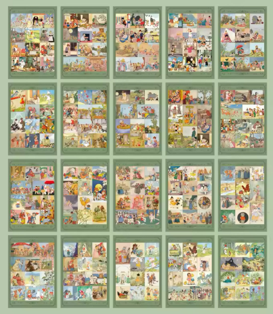 Libro de Stickers Grande Personajes Vintage - 20 paginas