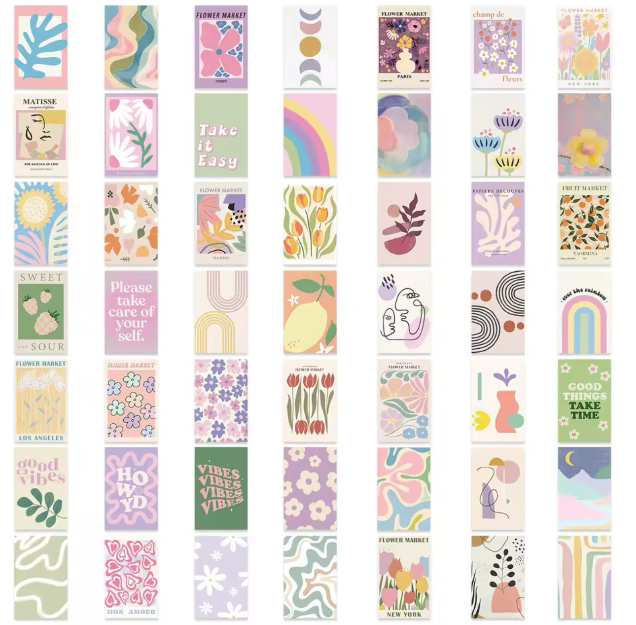50 Stickers Vinil Rectangulares Pop