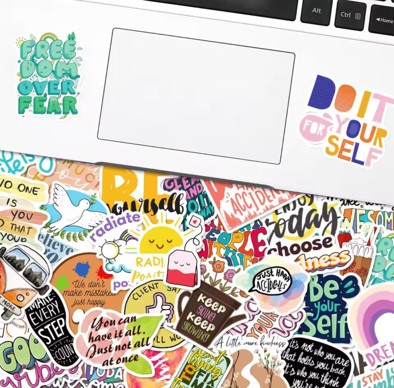 50 Stickers Vinil Positive Attitude