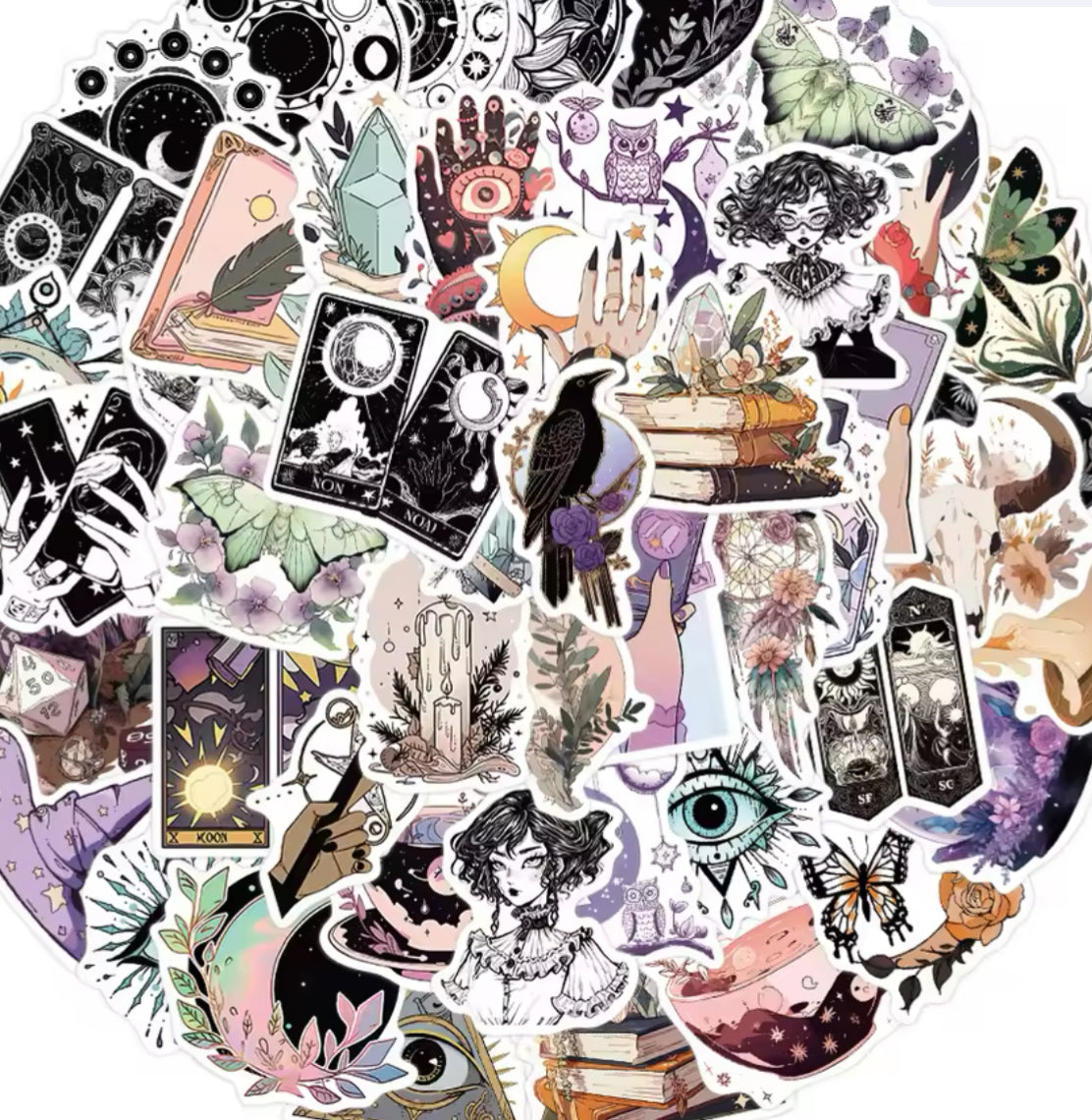 50 Stickers Vinil Misticos