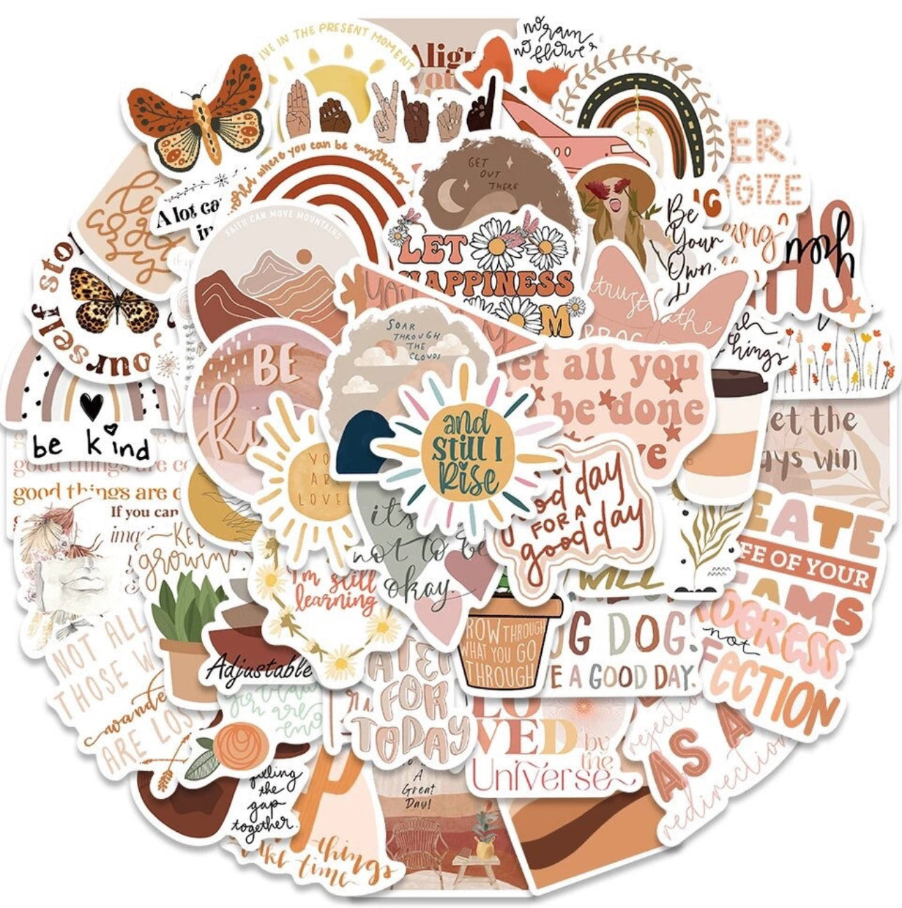 50 Stickers Vinil Boho