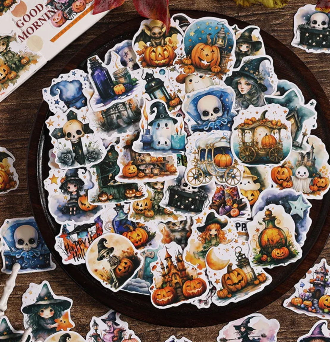 50 Stickers Vinil Halloween