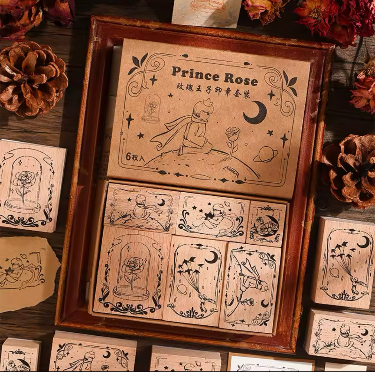 6 Sellos de Madera Le Petit Prince